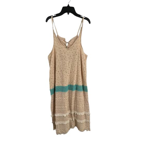 Gypsy Queen Dress Boho Lace Crochet Fringe Cream S/M - Picture 6 of 8